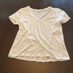 Madewell White V-neck Shirt Size XS